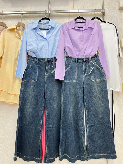Wide Leg Denim Pant